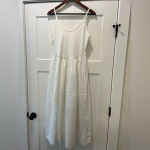 Sleek White Sleeveless Dress